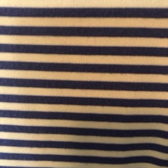 MINKPINK line up striped layered tank top sz L  blue & white striped vneck crop - Picture 8 of 10